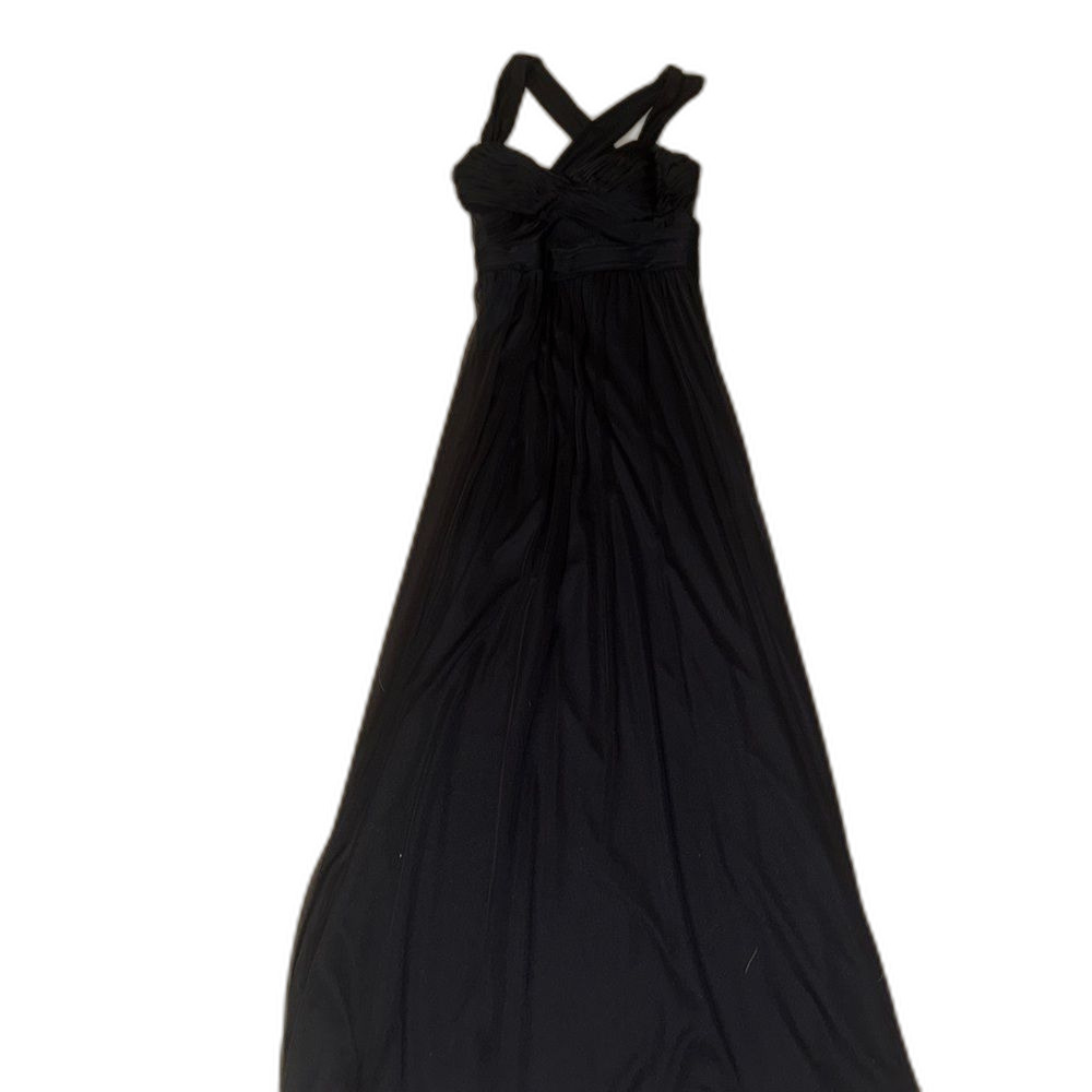 Black Cross-Strap Maxi Dress